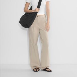 Aritzia Chino Hi-Rise Wide Pleated Pants